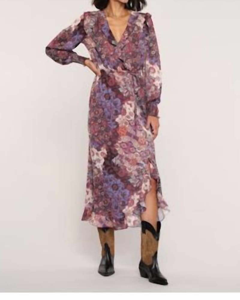 Front of a model wearing a size L Emme Dress in Multi in Multi by heartloom. | dia_product_style_image_id:335351